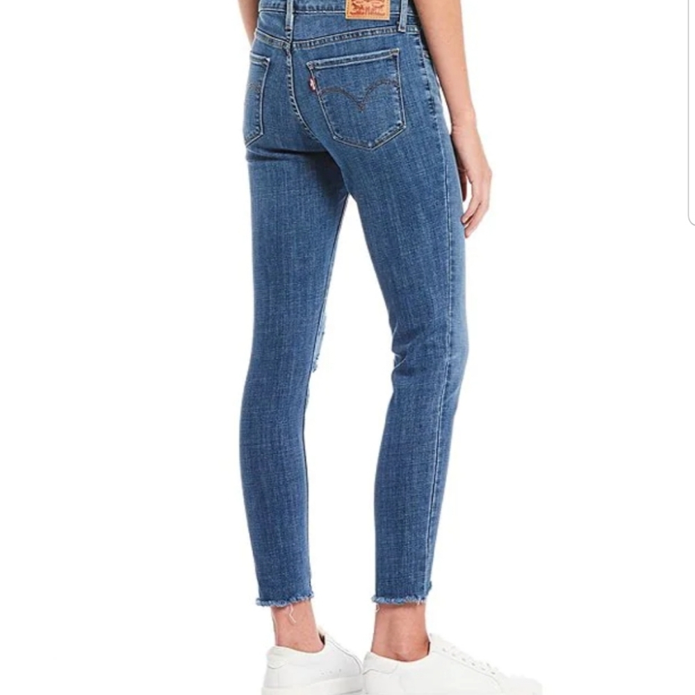 Levi's 711 Skinny Distressed Medium Wash Jeans Size 29 - Picture 9 of 15